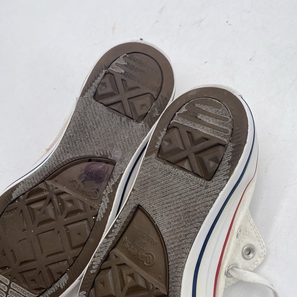 Converse Chuck Taylor All Star Low Top Shoes Womens Size 9 White Canvas Cleaned - Picture 13 of 14